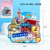 Pegatinas para Refrigerador de Shanghái Pegatinas Magnéticas de Madera Souvenirs Turísticos de la Ciudad Souvenirs Guochao Wenchuang Pegatinas Atracciones Turísticas Populares