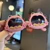 Óculos de Sol de Silicone para Crianças Gatinho Óculos Polarizados do Garfield Gatinho Fofo Óculos para Meninos e Meninas Brincar Férias