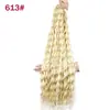Aubes Cabello Sintético Paquete de Crochet para Cabello Onda Profunda Cabello a Granel 30 Pulgadas 120g Paquete de Cabello para Mujeres