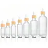 Botella cuentagotas blanca esmerilada 30ml botella dispensadora de esencia 10ml botella cuentagotas para aceites esenciales botella de vidrio de grado alimenticio
