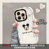 Muñeco Lindo de Mickey Adecuado para Funda de Teléfono Móvil Apple 18Promax Iphone16 Transparente Sencillo 15 Nuevo Modelo para Mujer 17
