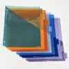 Páginas Divisórias A4 com Três Furos Transfronteiriças, Pastas de Armazenamento para Estudo e Escritório de Polipropileno Espessado de Oito Cores Inclinadas com Dois Bolsos, Personalizáveis