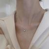Collar de mariposa estilo coreano para mujer, cadena de clavícula ligera, de lujo, combinable con todo, con borla de circonita, color rojo cibernético