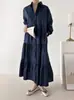 O tamanho foi atualizado. Vestido feminino novo para o início do outono, estilo chique coreano, elegante, estilo francês, com barra larga, solto e bufante
