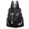 Mochila Transfronteiriça 2024 Nova Bordada com Flores Estilo Nacional Artístico Mochila Oxford Feminina Grande Capacidade Bolsa Feminina Celebridade da Internet