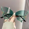 Óculos de Sol Borboleta Olho de Gato Sem Aro Óculos de Sol Populares Feminino Masculino Tons Óculos de Sol Grandes feminino Masculino Festa Viagem Óculos