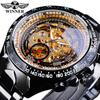 Reloj T-WINNER Winner Hueco Mecánico Automático para Hombre Reloj de Pulsera Banda de Acero Reloj para Hombre