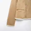 Ins Ropa de mujer al por mayor estilo europeo y americano Otoño 2026 Nuevo Abrigo Chaqueta de Doble Cara Adornado con Botones Dorados 8372305