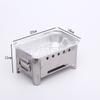 Horno Calentador de Caja de Papel de Estaño Kunquan Huajia Cuadrado Largo Olla Caliente Pequeña Horno de Alcohol Soporte Desechable de Papel de Estaño Horno para Pescado