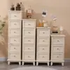 Gabinete Lateral Ultradelgado, Gabinete de Almacenamiento Estilo Cajón Retro, Gabinete de Almacenamiento Tipo Cajón Multicapa, Gabinete de Almacenamiento Pequeño de Madera Maciza
