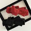 Pinza para Cola de Caballo Exquisita de Doble Capa con Lazo de Purpurina Dorada Estilo Coreano, Pinza Banana para la Parte Trasera de la Cabeza, Pinza para el Cabello Roja de Año Nuevo