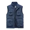 Chal para Primavera y Otoño 2025 Nuevo Estilo Multibolsillo Exterior Casual Versátil Talla Grande para Hombre Cuello Alto Logo Ropa de Trabajo Ropa Interior