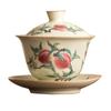 Fábrica Ru Kiln Pastel Nine Peach - Juego de té de cerámica china antiescaldamiento de alta calidad, tazón de té Kung Fu