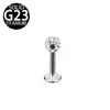 Brinco de titânio G23 transfronteiriço com esfera totalmente cravejada, gota de óleo, unha de lábio Shambhala, esfera de envelope totalmente cravejada, barra em T, fundo plano, brinco de furo para lábio