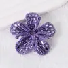 Nuevo Parche de Tela de Flor de Ciruelo de Cinco Pétalos Tridimensional con Pedrería Multicolor para Zapatos, Bolsas, Accesorios de Ropa y Artículos Decorativos DIY