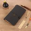 Cuaderno de Piel Sintética Diario de Viaje Multifuncional Cuaderno Portátil Creativo Estilo Montar Piel Sintética