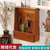 Caixa de armazenamento trapezoidal de entrada, porta de parede, cabide para armário de sapatos, gancho para chave de casa, prateleira de armazenamento de madeira para uso doméstico