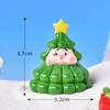 Dibujo animado navideño animal cerdo muñeco de nieve árbol de Navidad pato adorable micropaisaje árbol de Navidad adornos de nieve accesorios de bola de cristal