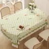 Nova Toalha de Mesa de Desenho Animado Impermeável e à Prova de Óleo Sem Lavagem Estilo Creme Toalha de Mesa PVC Mesa de Jantar Mesa de Café Cobertura de Mesa Oval