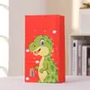 Bolsa de comida serie de dinosaurios de dibujos animados con pegatinas bolsa de papel portátil bolsa de papel Kraft fiesta regalo bolsa de regalo personalizada