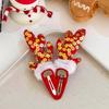 Tocado navideño con horquilla de Papá Noel y asta para el pelo, diadema para niños, horquilla navideña, accesorios para el cabello, diadema