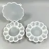 Caja de girasol de plástico PP multi-compartimento fija para accesorios de ferretería, equipo de pesca y empaque de joyería, caja transparente en forma de flor de ciruelo