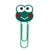 Clips para Papel Grandes en Forma de Rana Más Vendidos, Material de Oficina Creativo y Lindo, Pines en Forma de U, Marcadores de Libros de Dibujos Animados de PVC