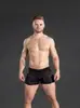 Shorts Masculino Musculoso Secagem Rápida Buraco Sexy Respirável Esportes Praia Treinamento Fitness Lazer Ao Ar Livre Calças de Três Pontos para Homem