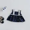 Conjunto de Camiseta tipo Muñeca Floral para Niña, Nuevo Estilo Veraniego, Conjunto de Dos Piezas con Top de Encaje Delgado y Leggings, Tendencia de Verano