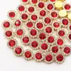 En Stock 8/10/12mm Doble Capa Girasol Pedrería Flor Redonda Placa Flor de Pedrería Hebilla de Pedrería Lazo Hecho a Mano Materiales para Accesorios de Cabello DIY