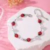 Moda Europea y Americana Nueva Versátil Lindo Accesorios de Fresa Diseño de Nicho Pulseras de Gama Alta para Mujer, Tobilleras, Collares al por Mayor