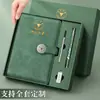 Set de caja de regalo para cuaderno, cuaderno personalizado de negocios, bolígrafo, unidad USB, exquisito y de alta gama, grabado personalizado, regalo para empresa