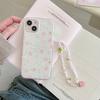 Funda Ins Linda de Animal Blanco para Teléfono Móvil para Apple 16Pro Max 15Pro Cadena Colgante iPhone14 Resistente a Caídas 13