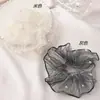 Estilo Ballet Leite Xadrez Indústria Pesada Renda Estilo Coreano Elástico de Cabelo Intestino Grosso Fofo Cremoso Doce Menina Corda de Cabelo