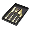 Amazon Aço Inoxidável 1010 Conjunto de 24 Peças Quatro Utensílios Principais Faca, Garfo, Colher, Faca de Bife Conjunto com Caixa de Presente Talheres Acabamento Espelhado Iridescente