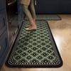 Tapete de Cozinha, Padrão de Azulejo Vintage, Conjunto de Duas Peças Tira Longa, Terra Diatomácea, Absorvente de Água, Absorvente de Óleo, Tapete Antiderrapante, Atacado de Uma Peça