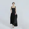 Vestido de Noite Simples de Cetim Estilo Coreano Estilo Hepburn Sensação de Alto Padrão Banquete Temperamento Estúdio Fotográfico Tema Foto de Casal Vestido de Casamento Leve