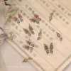 Acessórios para Unhas Golden Butterfly de Dunhuang Cor de Luxo Leve Estilo Quente de Celebridade da Internet Borboleta Tridimensional Retro Meia Asa Diamante para Unhas Acessórios Borboleta