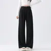 Pantalones de Maternidad Otoño Invierno Ropa Exterior Aterciopelados Gruesos Pierna Ancha Nuevos 2026 Casual Pierna Recta Sin Apretar en la Barriga