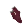 Calcetines Ancora Red de Productos Europeos de Lujo Ligero de Moda Nuevo Estilo Coreano Calcetines de Longitud Media a Juego Etiqueta de Tela Letra mm Oreja de Madera Calcetines para Mujer