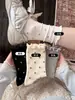 Calcetines florales de encaje con volantes estilo dulce hasta la mitad de la pantorrilla para mujer, adecuados para primavera, otoño y todas las estaciones, calcetines sin costuras estilo japonés con un toque juvenil