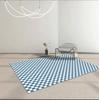 Alfombra de tablero de ajedrez para dormitorio, sala de estar, estilo sencillo, habitación de niña, mesita de noche, mesa de centro, sofá, alfombra de piso a cuadros de celebridades de Internet