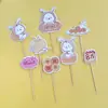2026 Feliz Festival de Medio Otoño Nuevo Estilo Chino Decoración para Pastel Topper Flor y Luna Plenitud Paz y Alegría Insertar Pegatina