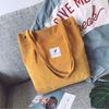 Bolsa de Lona Estilo Novo 2026 para Mulheres, Bolsa Transversal de Veludo Corduroy, Bolsa de Ombro Versátil de Grande Capacidade para Estudantes