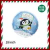 Bola de Navidad transfronteriza de 18 pulgadas MerryCrhistmas fiesta temática de invierno Noche de Navidad decoración con globos de película de aluminio