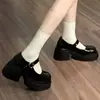 Zapatos de cuero versátiles estilo JK dulce y fresco para mujer, nuevo modelo de otoño 2026, tacón grueso, estilo universitario, zapatos Mary Jane de tacón alto para mujeres menudas