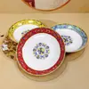 Altamente Estético, Luxo Leve, Estilo Palaciano Chinês Cerâmica Esmaltada para Jantar, Requintado e Elegante, Queimado em Alta Temperatura, Pintado Vintage Sobre Esmalte
