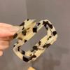 Pinza Elegante Vintage Hueca Estampado Leopardo Pinza de Ácido Acético para el Cabello de Mujer Parte Trasera de la Cabeza tamaño pequeño Pinza de Tiburón Peinado Refinado