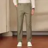Calça Casual de Textura Premium Masculina Outono 2026 Nova Reta Pequena de Cintura Alta Calça Social para Meia-Idade Calça Longa Venda por Atacado