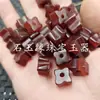Ágata Roja Cuadrada Passepartout Jade Cuentas Sueltas Ágata Antigua Cuentas de Barril Pulsera Collar Accesorios de Joyería Hecho a Mano Cuentas de Jade